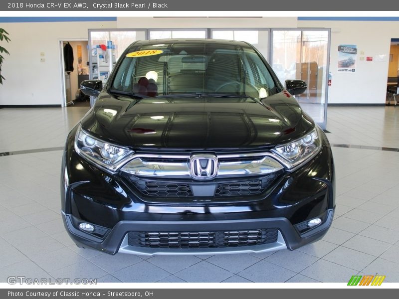 Crystal Black Pearl / Black 2018 Honda CR-V EX AWD