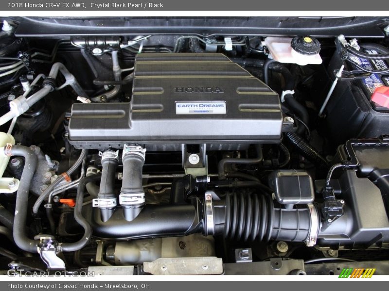 Crystal Black Pearl / Black 2018 Honda CR-V EX AWD