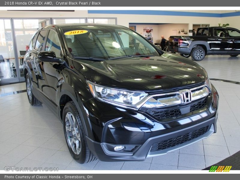 Crystal Black Pearl / Black 2018 Honda CR-V EX AWD