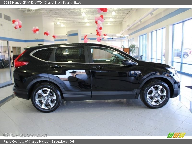 Crystal Black Pearl / Black 2018 Honda CR-V EX AWD