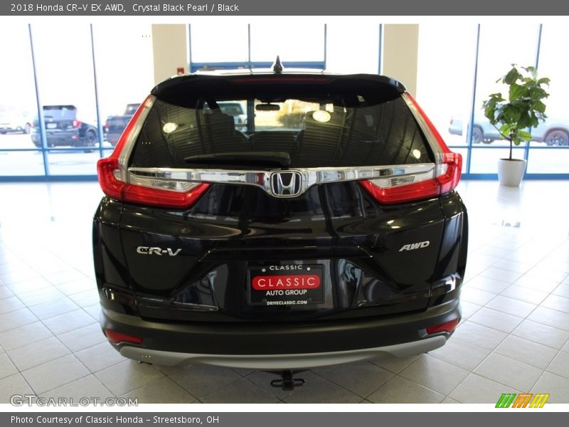 Crystal Black Pearl / Black 2018 Honda CR-V EX AWD