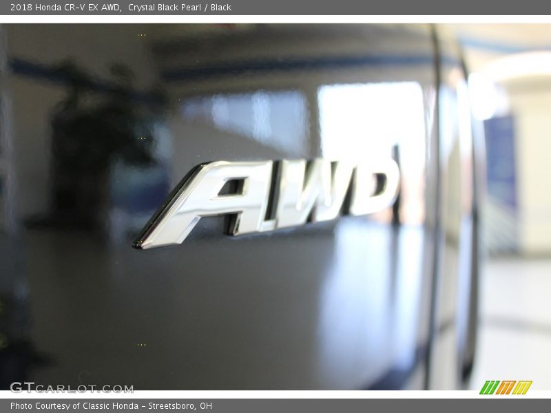 Crystal Black Pearl / Black 2018 Honda CR-V EX AWD