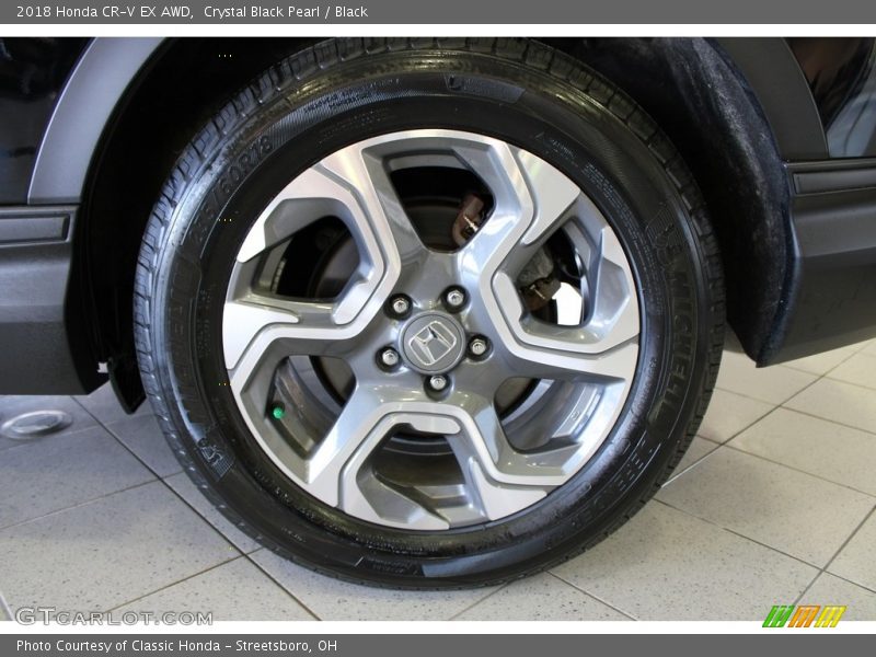 Crystal Black Pearl / Black 2018 Honda CR-V EX AWD
