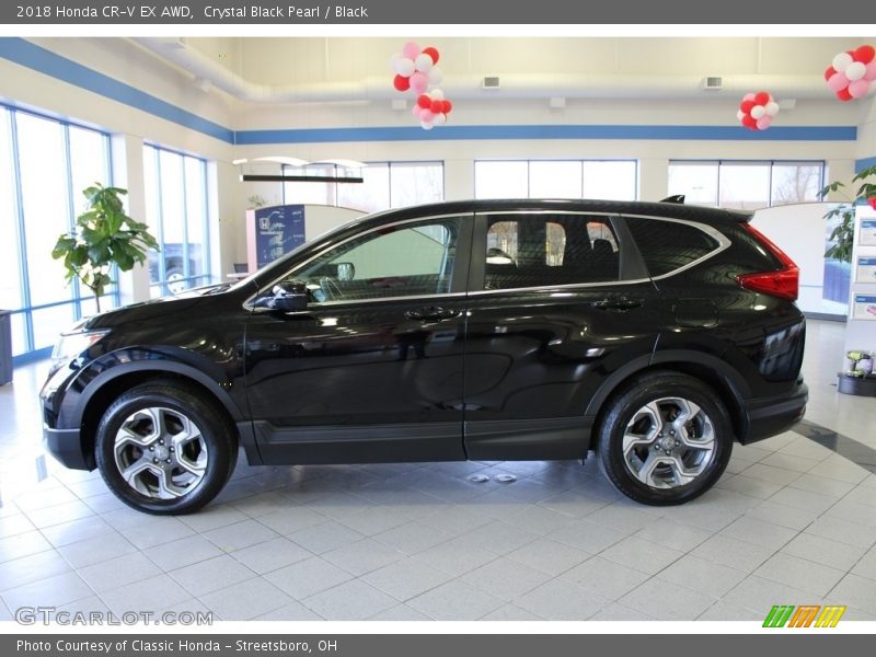 Crystal Black Pearl / Black 2018 Honda CR-V EX AWD