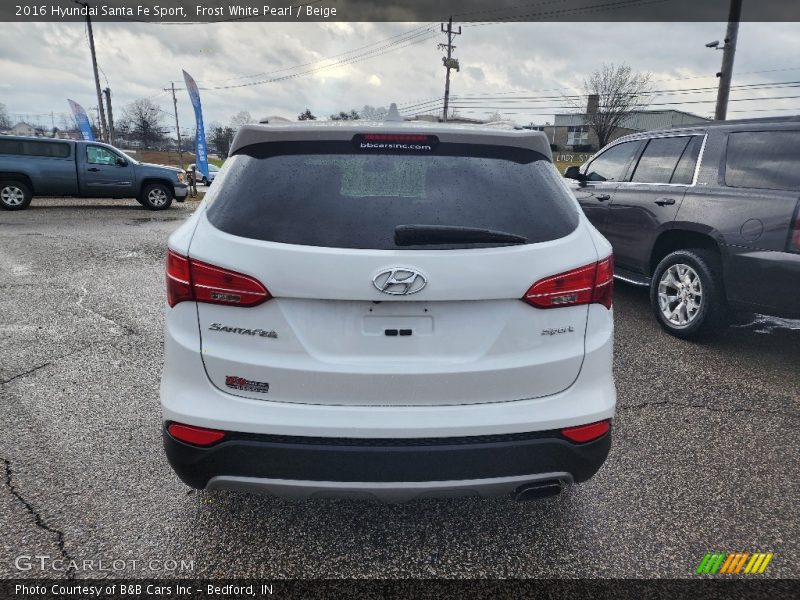 Frost White Pearl / Beige 2016 Hyundai Santa Fe Sport