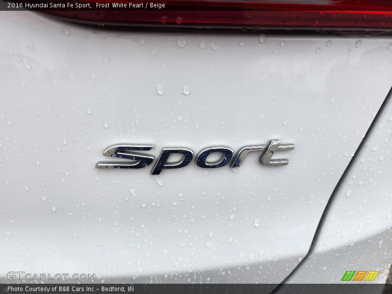 Frost White Pearl / Beige 2016 Hyundai Santa Fe Sport