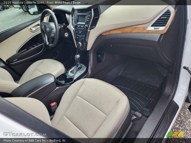 Frost White Pearl / Beige 2016 Hyundai Santa Fe Sport