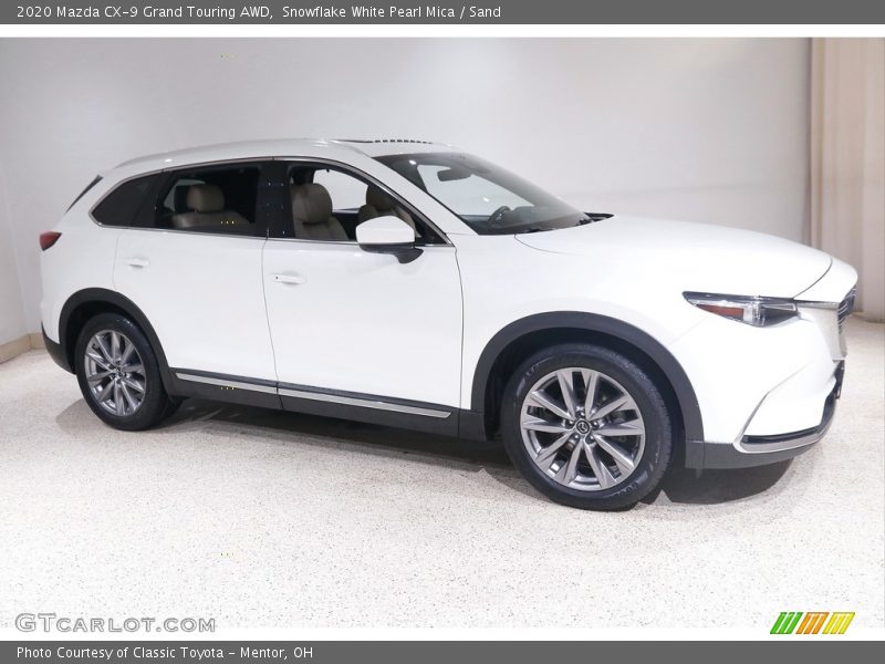 Snowflake White Pearl Mica / Sand 2020 Mazda CX-9 Grand Touring AWD