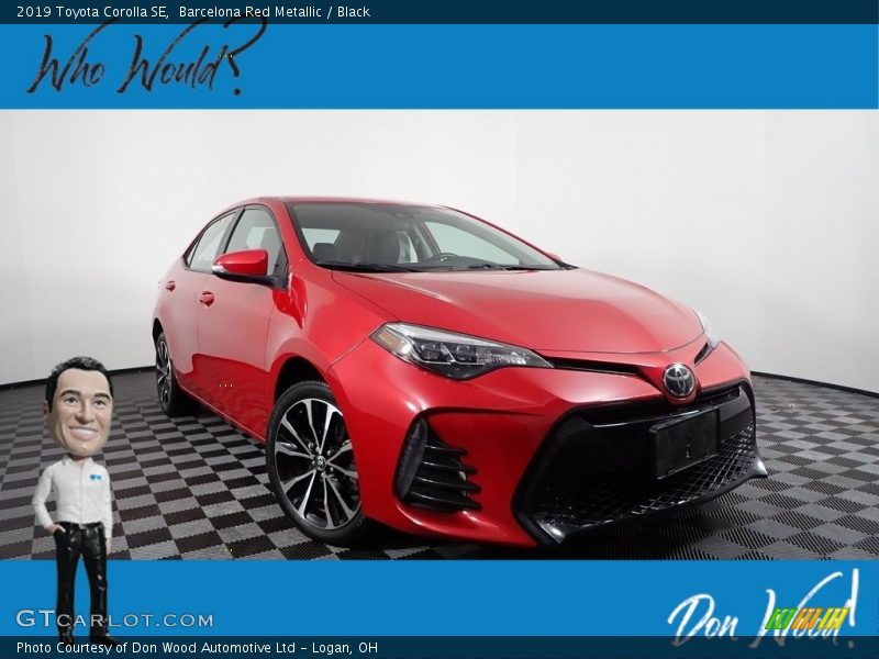 Barcelona Red Metallic / Black 2019 Toyota Corolla SE