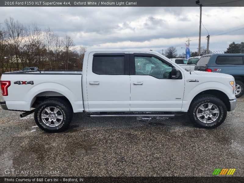 Oxford White / Medium Light Camel 2016 Ford F150 XLT SuperCrew 4x4