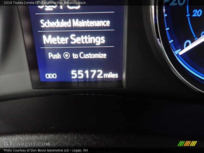 Barcelona Red Metallic / Black 2019 Toyota Corolla SE