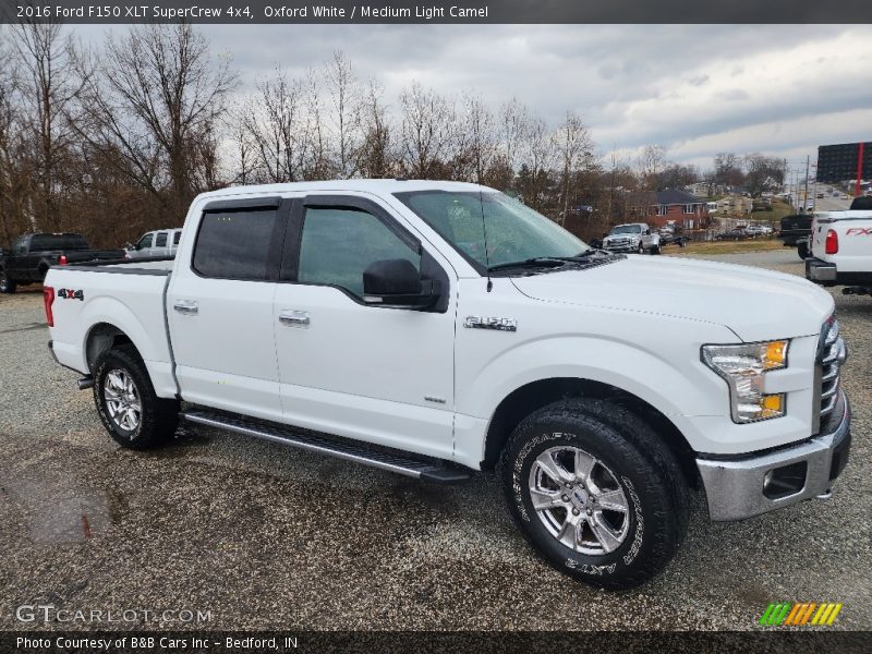 Oxford White / Medium Light Camel 2016 Ford F150 XLT SuperCrew 4x4