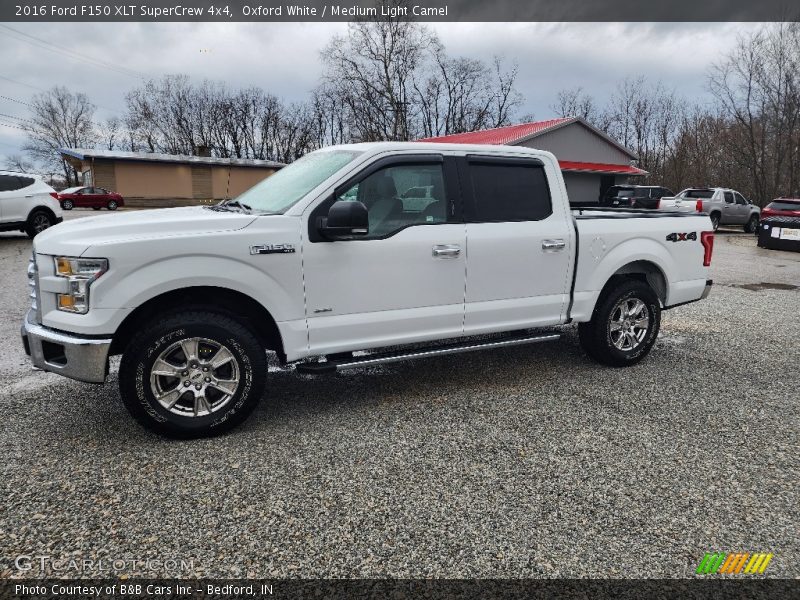 Oxford White / Medium Light Camel 2016 Ford F150 XLT SuperCrew 4x4