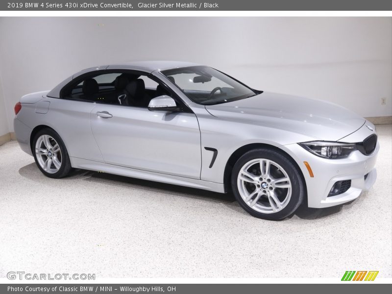 Glacier Silver Metallic / Black 2019 BMW 4 Series 430i xDrive Convertible
