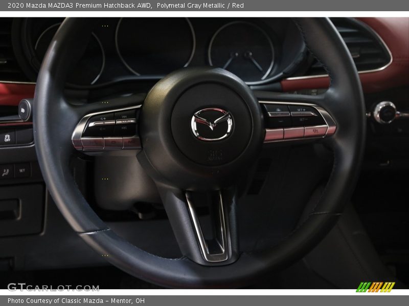 Polymetal Gray Metallic / Red 2020 Mazda MAZDA3 Premium Hatchback AWD