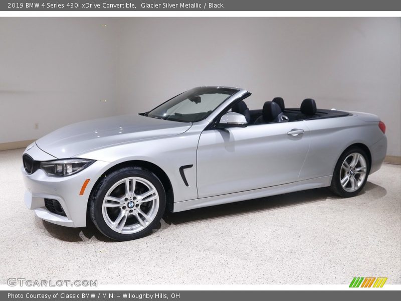 Glacier Silver Metallic / Black 2019 BMW 4 Series 430i xDrive Convertible