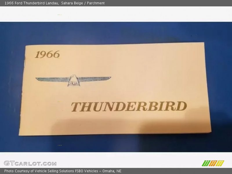 Books/Manuals of 1966 Thunderbird Landau