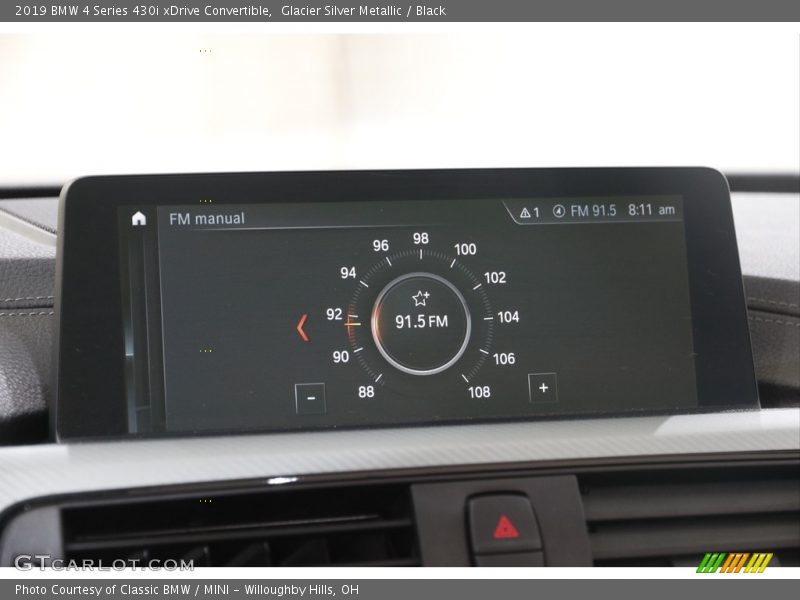 Glacier Silver Metallic / Black 2019 BMW 4 Series 430i xDrive Convertible