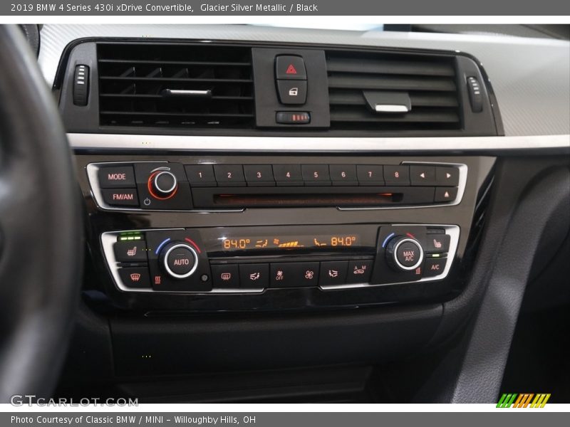 Glacier Silver Metallic / Black 2019 BMW 4 Series 430i xDrive Convertible