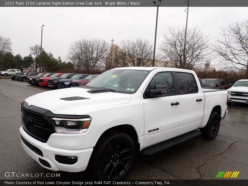 Bright White / Black 2023 Ram 1500 Laramie Night Edition Crew Cab 4x4