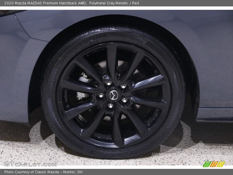Polymetal Gray Metallic / Red 2020 Mazda MAZDA3 Premium Hatchback AWD