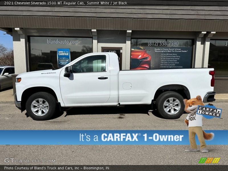 Summit White / Jet Black 2021 Chevrolet Silverado 1500 WT Regular Cab