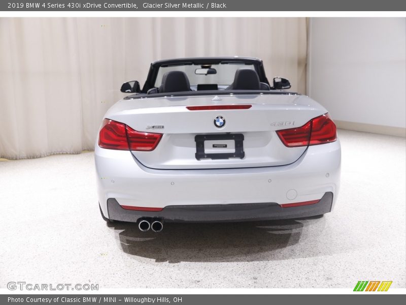 Glacier Silver Metallic / Black 2019 BMW 4 Series 430i xDrive Convertible