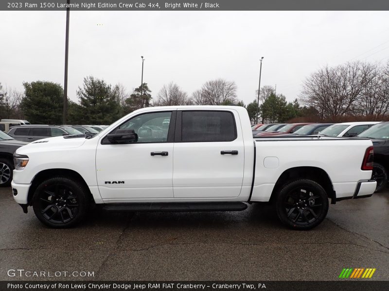 Bright White / Black 2023 Ram 1500 Laramie Night Edition Crew Cab 4x4