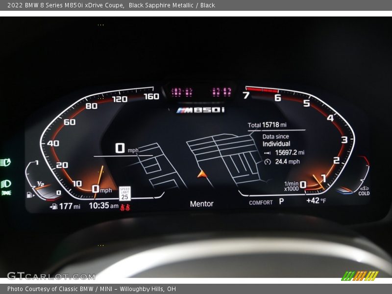  2022 8 Series M850i xDrive Coupe M850i xDrive Coupe Gauges