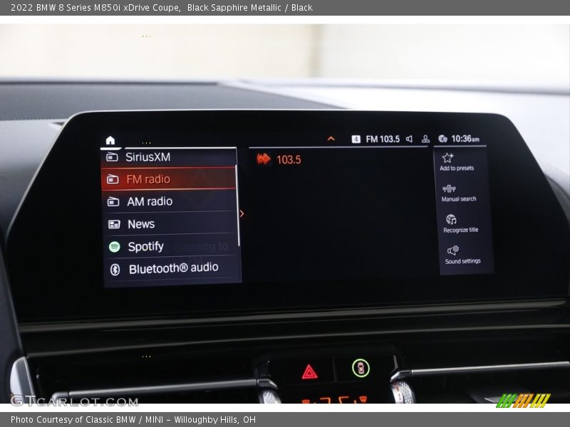 Controls of 2022 8 Series M850i xDrive Coupe