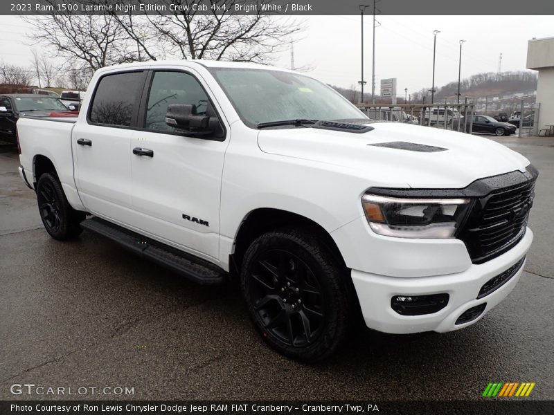 Bright White / Black 2023 Ram 1500 Laramie Night Edition Crew Cab 4x4
