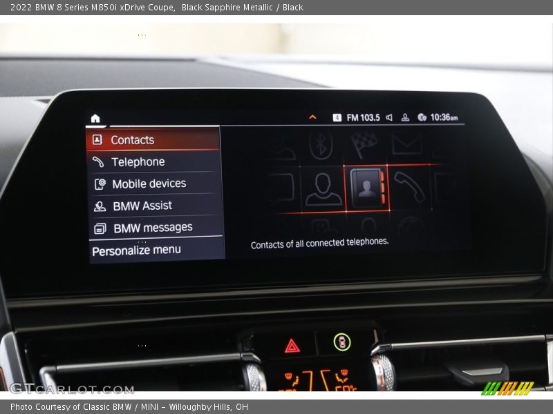 Controls of 2022 8 Series M850i xDrive Coupe