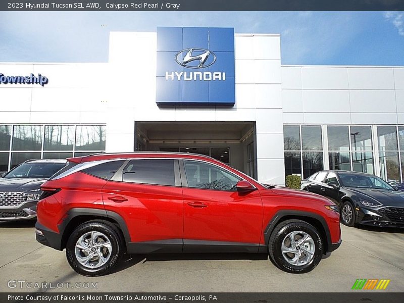 Calypso Red Pearl / Gray 2023 Hyundai Tucson SEL AWD