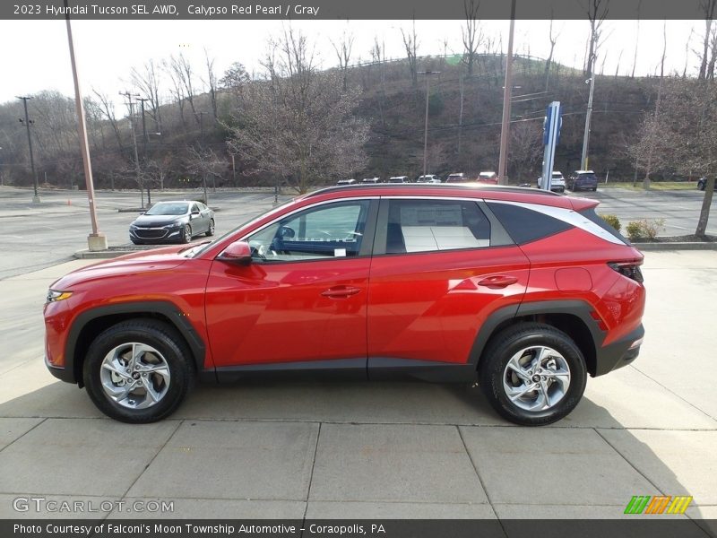 Calypso Red Pearl / Gray 2023 Hyundai Tucson SEL AWD