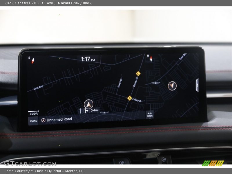 Navigation of 2022 G70 3.3T AWD
