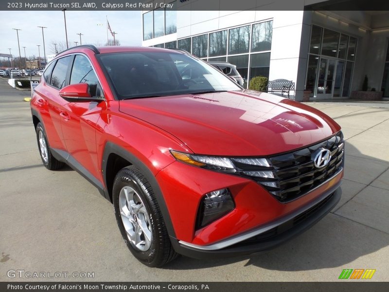 Calypso Red Pearl / Gray 2023 Hyundai Tucson SEL AWD