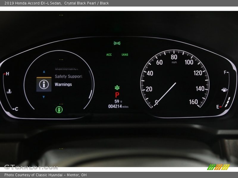 Crystal Black Pearl / Black 2019 Honda Accord EX-L Sedan
