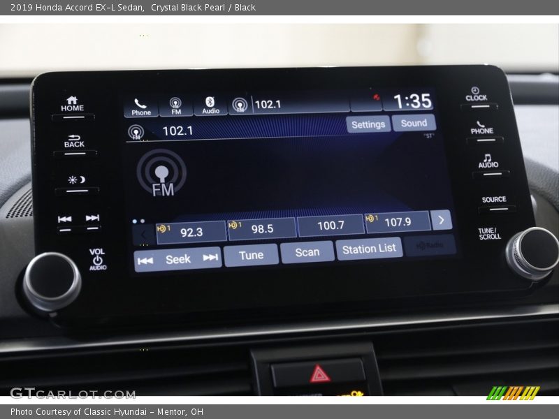 Crystal Black Pearl / Black 2019 Honda Accord EX-L Sedan