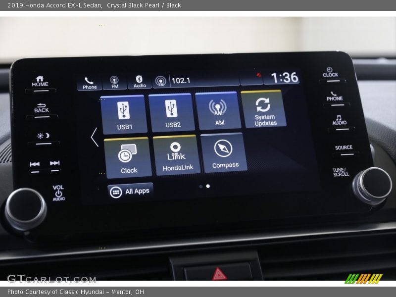 Crystal Black Pearl / Black 2019 Honda Accord EX-L Sedan