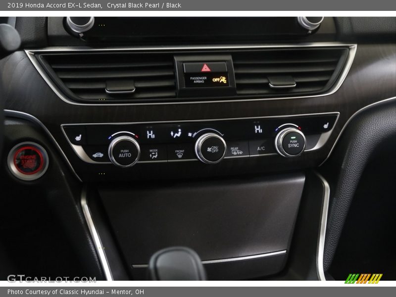 Crystal Black Pearl / Black 2019 Honda Accord EX-L Sedan