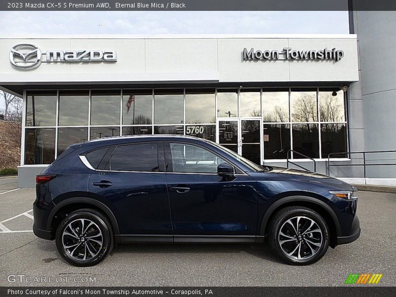 Eternal Blue Mica / Black 2023 Mazda CX-5 S Premium AWD