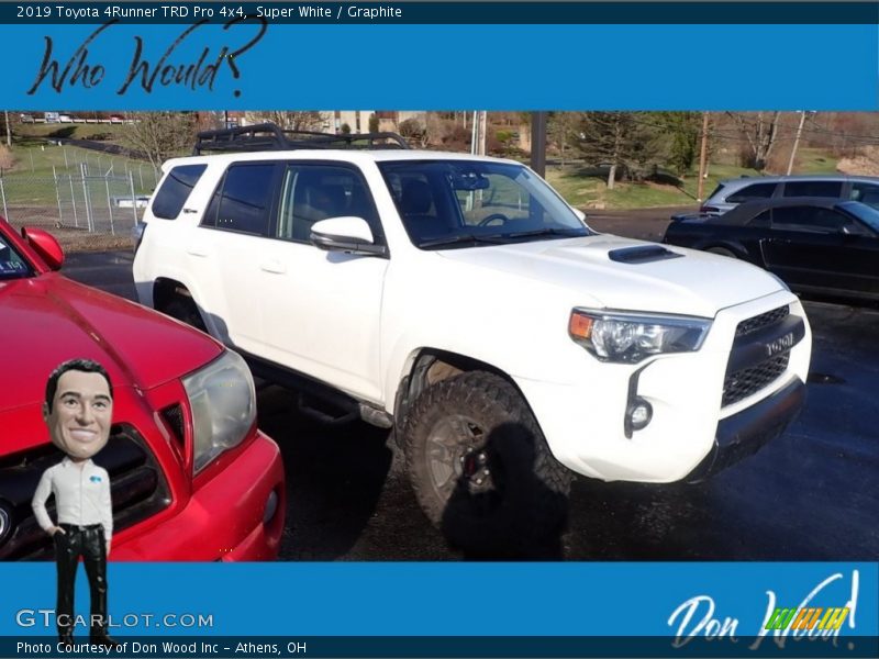 Super White / Graphite 2019 Toyota 4Runner TRD Pro 4x4