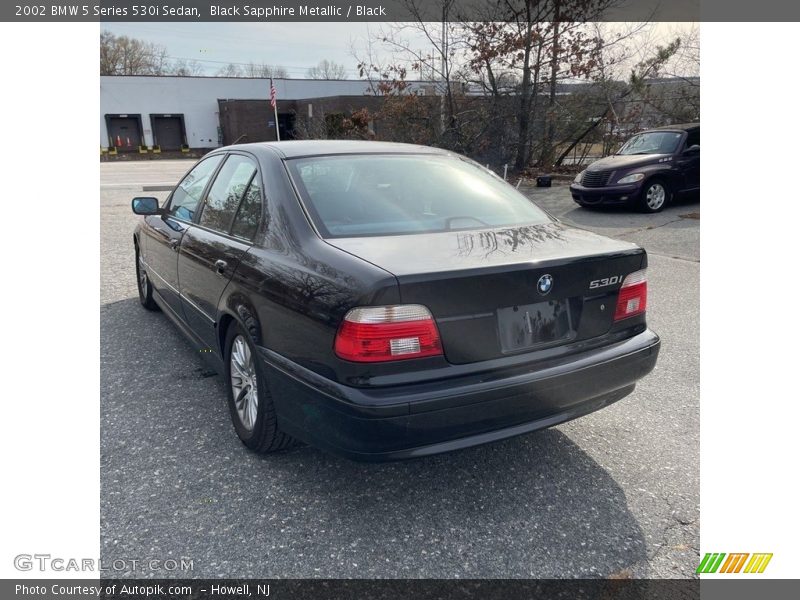 Black Sapphire Metallic / Black 2002 BMW 5 Series 530i Sedan
