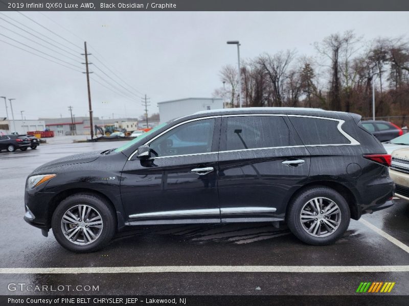Black Obsidian / Graphite 2019 Infiniti QX60 Luxe AWD