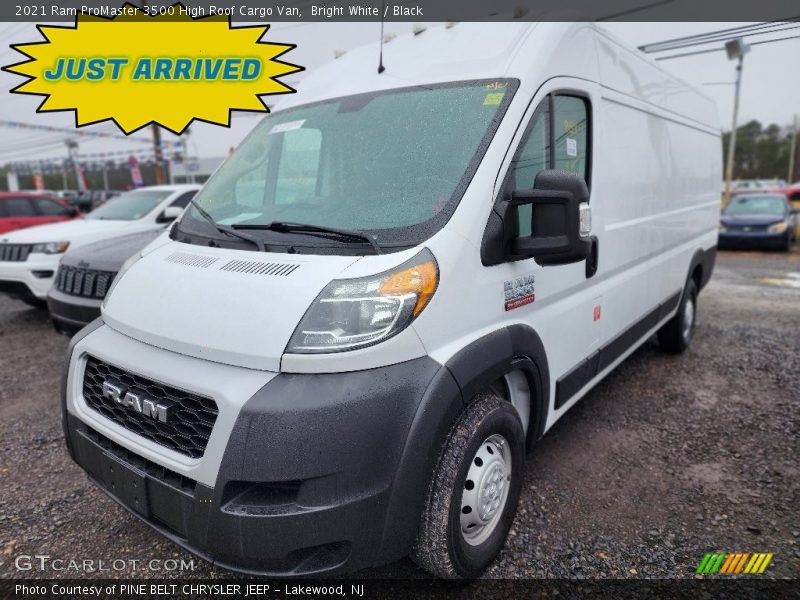 Bright White / Black 2021 Ram ProMaster 3500 High Roof Cargo Van