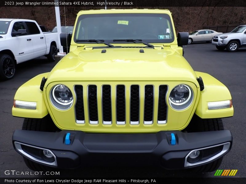 High Velocity / Black 2023 Jeep Wrangler Unlimited Sahara 4XE Hybrid