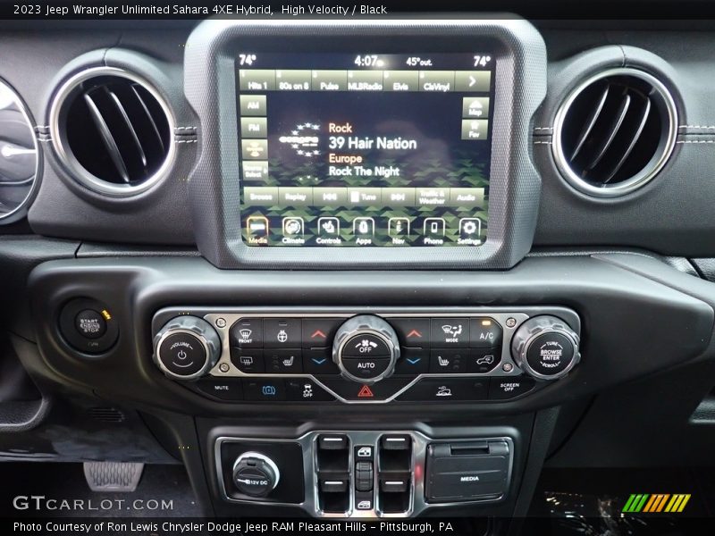 High Velocity / Black 2023 Jeep Wrangler Unlimited Sahara 4XE Hybrid