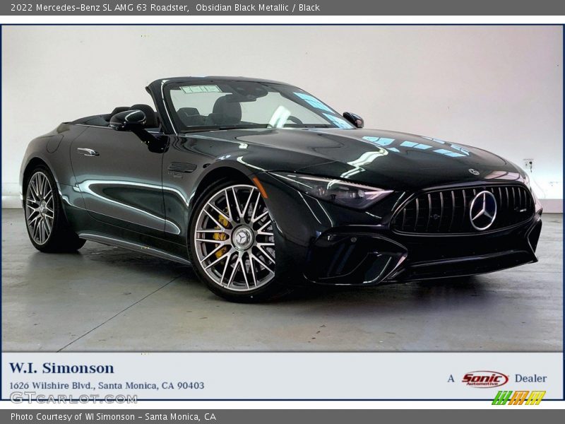 Obsidian Black Metallic / Black 2022 Mercedes-Benz SL AMG 63 Roadster