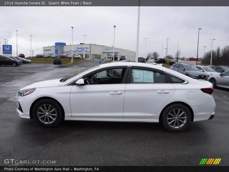 Quartz White Pearl / Black 2019 Hyundai Sonata SE