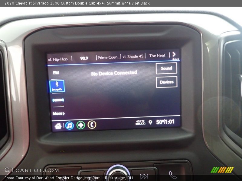 Summit White / Jet Black 2020 Chevrolet Silverado 1500 Custom Double Cab 4x4